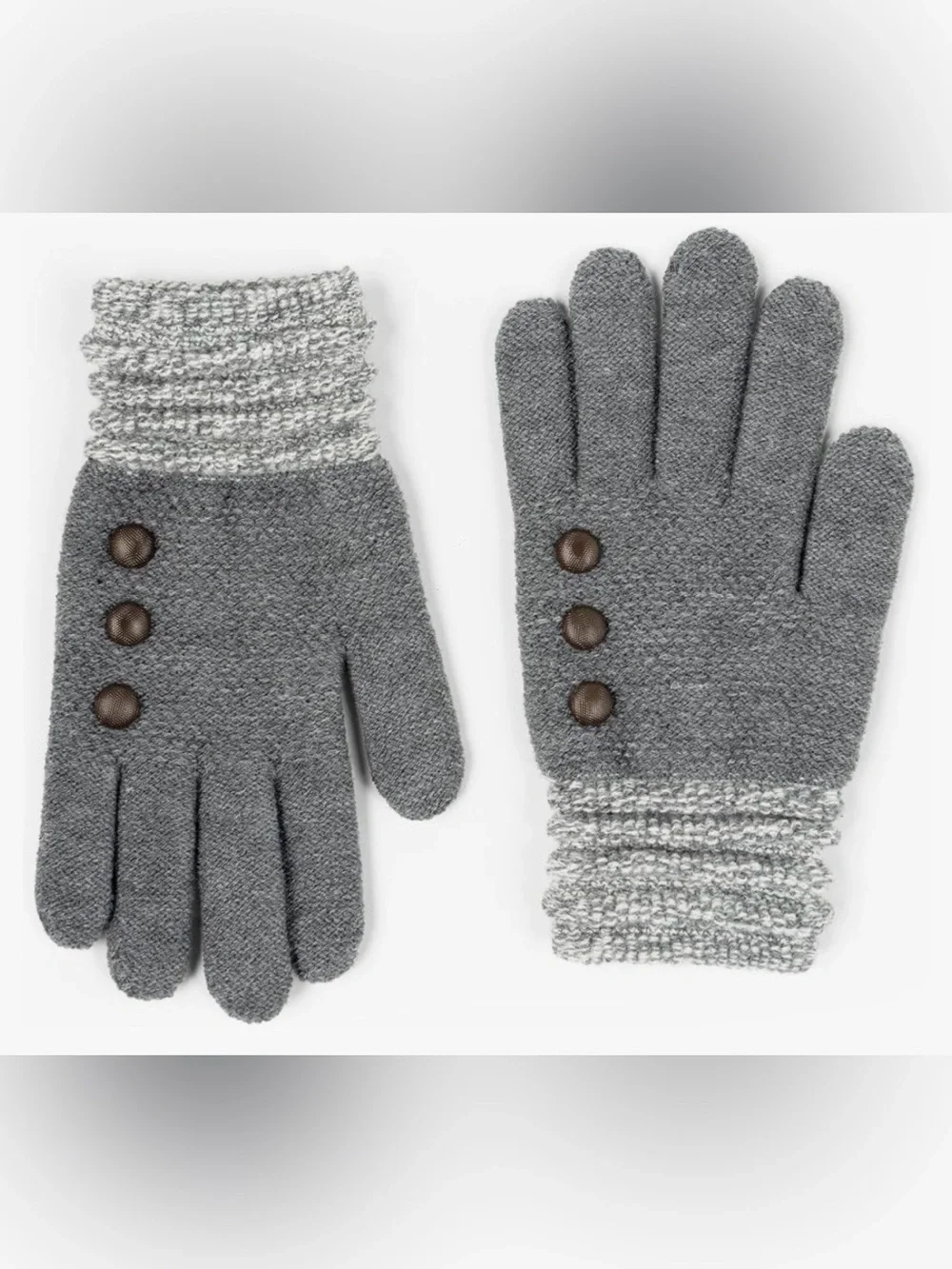 Britt’s Knits Women’s Charcoal Gray Knit Gloves NWT Classic Gloves OS